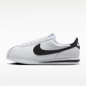 Nike Classic White and Black Cortez Big Kids Sneakers